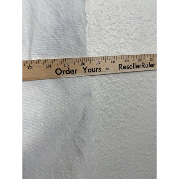 7 For All Mankind Denim Overall Dress Size Small Blue White Mini Bib - Picture 4 of 12